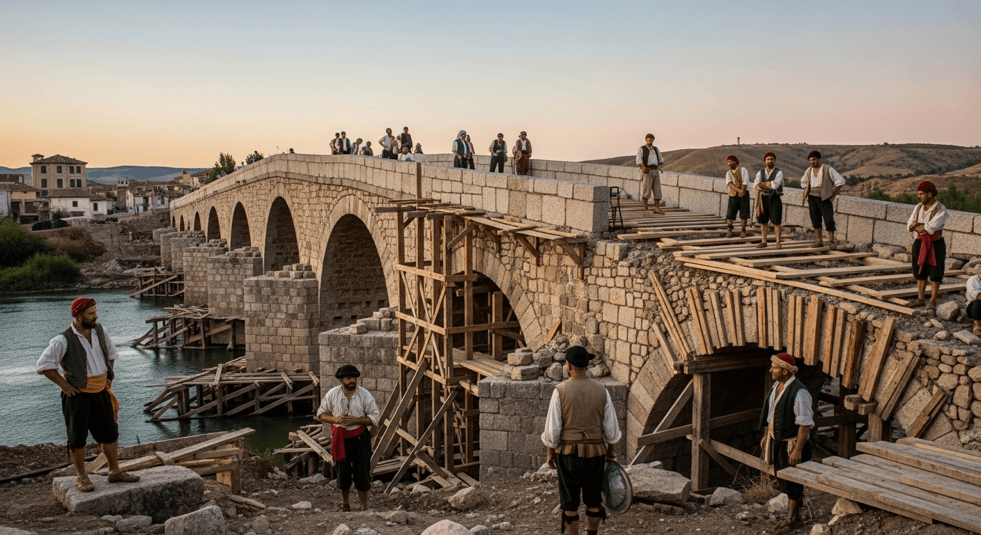El puente sobre el río Cea: piedra, agua y memoria